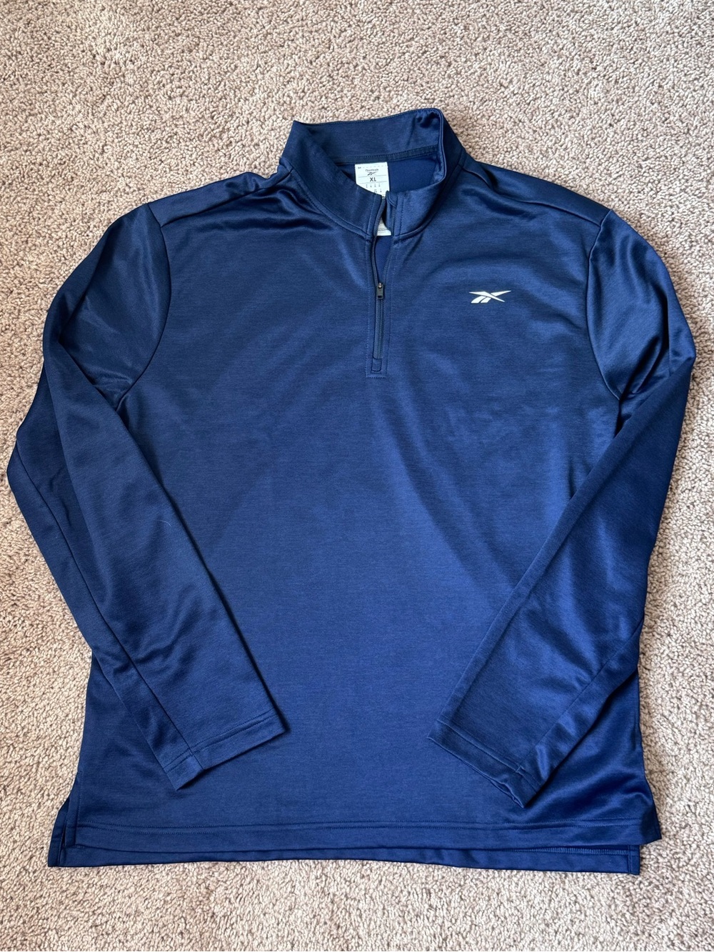 Reebok Navy Quarter-Zip Pullover